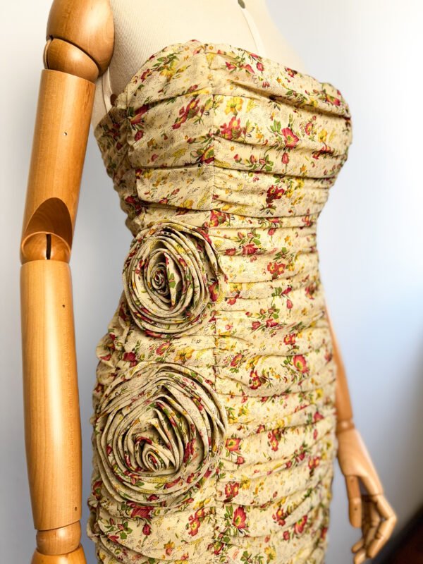 Vestido Drapeado Flores - Image 2