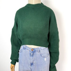 Suéter Cropped Verde